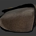 Brown Leather Eyeglass Case With Metal Clasp And Emblem Design