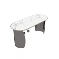 Modern Console Table With Marble Top Wooden Curved Legs And Living Room Decorative Furniture