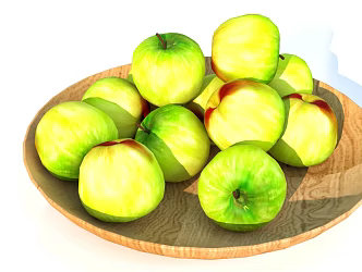 apple fruit plate 3d model