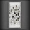 Modern Black and White Circular Radial Line Pattern Abstract Decorative Art