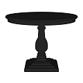 Elegant Black Round Dining Table Set With Classic Pedestal Base Design