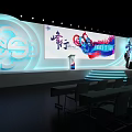 Nanning Tobacco And Liquor Store Brand Event Stage With Large Screen And Seats