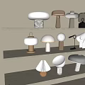 Modern Cream Style Table Lamp 3d model