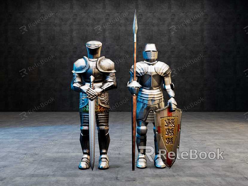 European-style armor warrior model