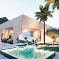 Luxury Modern Detached Villa with Swimming Pool Open Terrace and Lush Greenery