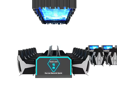 Modern E-sports Table and Chair E-sports Table and Chair Combination E-sports Table E-sports Chair 3d model