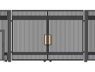 Modern gate wrought iron gate 3d model