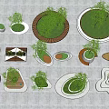 Modern tree pool tree pool seat 3d model