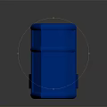 Blue Simple Tent With Sleek Design Featuring Door And Window On Dark Background