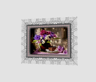 European-style photo frame 3d model