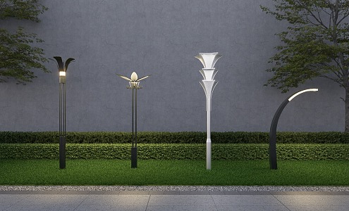 Modern landscape lights street lights outdoor lighting landscape lights garden lights high pole lights creative lights 3d model