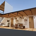 Modern Living Room Interior With Wooden Flooring Staircase Sofa Table And Decorations