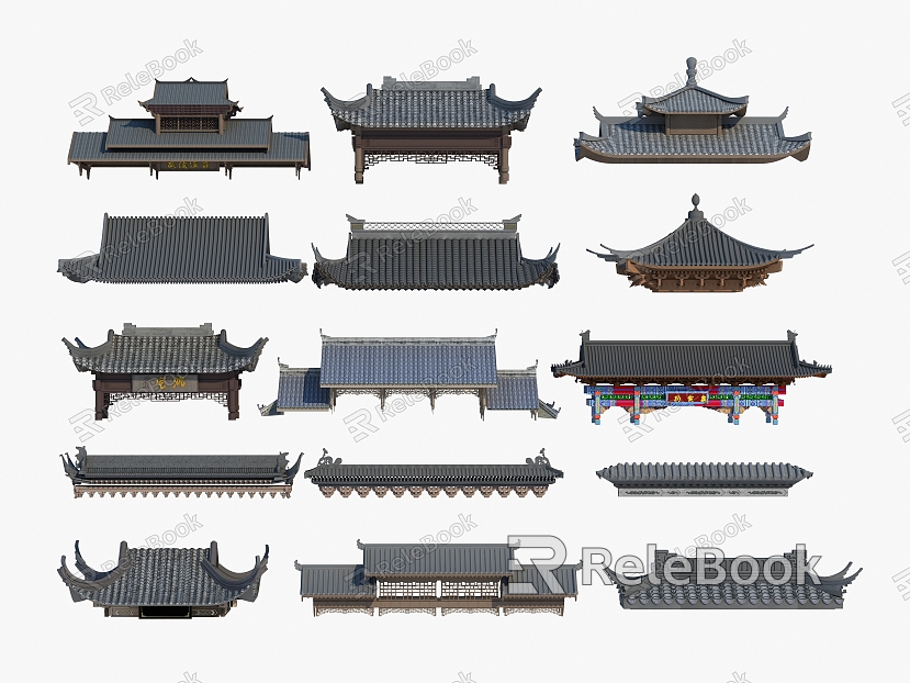 Chinese Eaves Eaves model