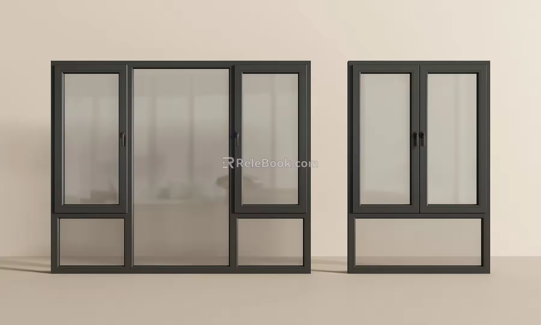 Modern windows casement windows floor-to-ceiling windows bay windows doors and windows balcony windows 3d model