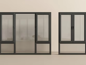 Modern windows casement windows floor-to-ceiling windows bay windows doors and windows balcony windows 3d model