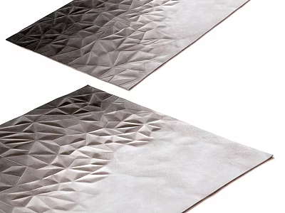 Modern Square Carpets Featuring Geometric 3D Texture And Gray Stylish Design For Home Decor 3d model