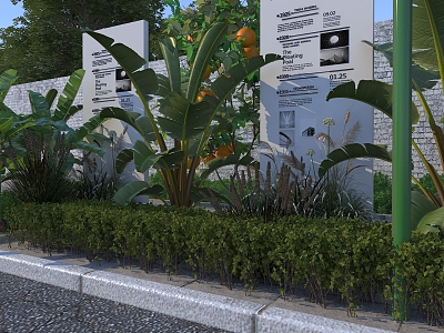 Garden landscape 3d model