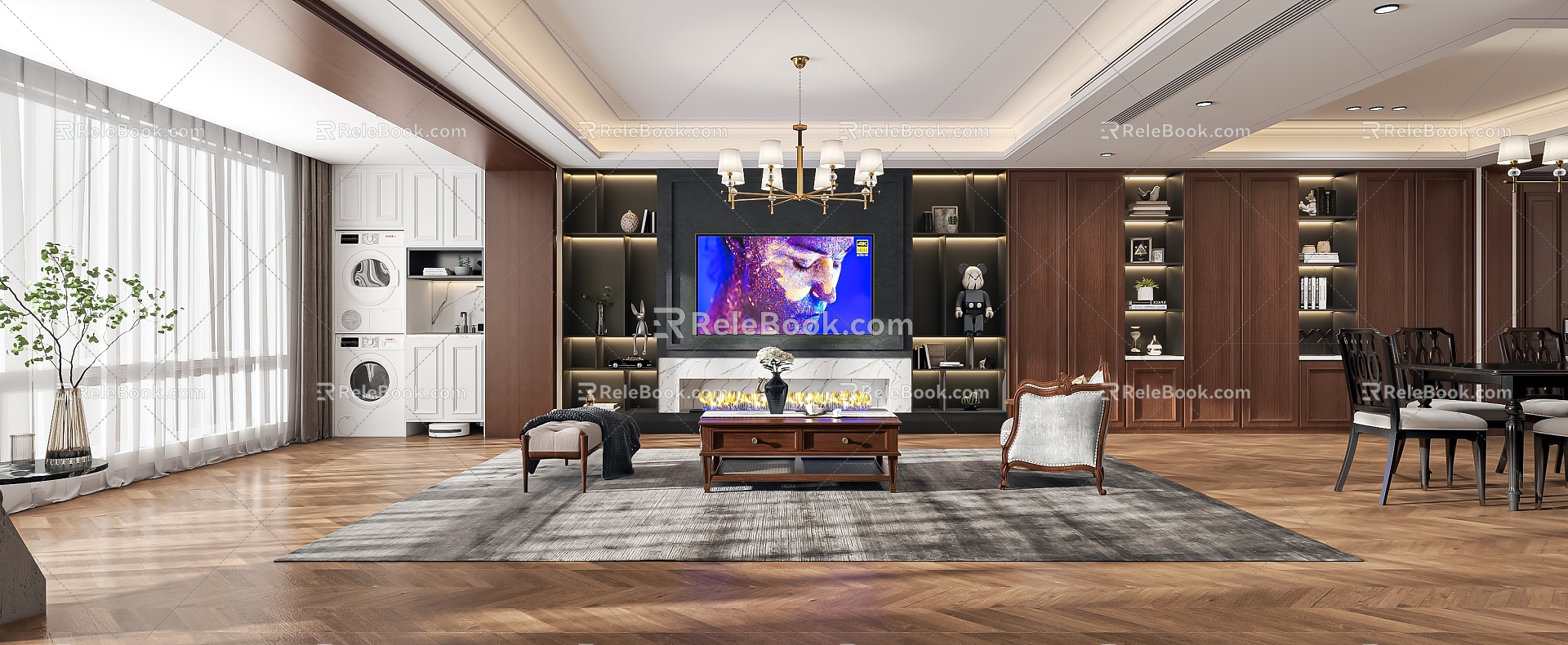 European Living Room 3d model