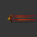 Vibrant Yellow Red Paper Sculpture Featuring Radial Design Long Slender Strips And Black Pole