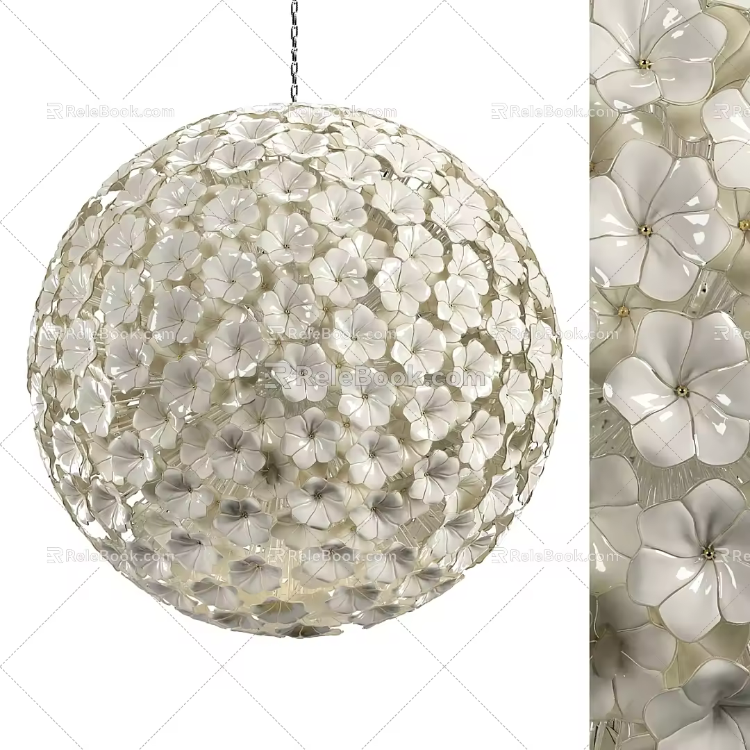 Modern ceiling lamp lantern round ceiling 3d model