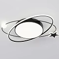 Modern Circular Ring Ceiling Light with Star Decoration for Home Lighting 3d model