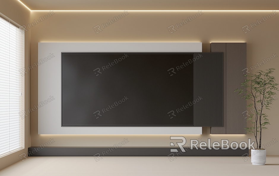 TV background wall TV wall model