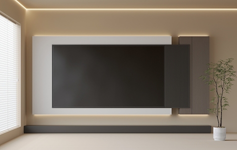 TV background wall TV wall 3d model