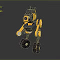Industrial Robot Single Wheel Robot Double Wheel Robot Robot Robot Assistant Small Robot 3d model