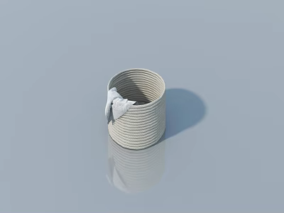 Sleek White Hinged Door With Smooth Surface And Metal Handle For Interior Use 3d model