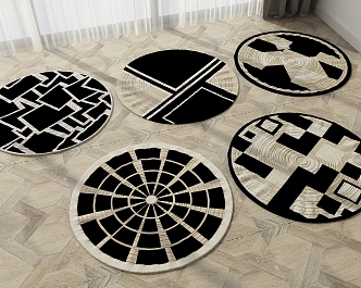 Round carpet 3d model