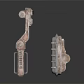 Metal Mechanical Equipment Parts With Bolts Springs And Textured Structure
