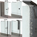 Glass shower room 3d model