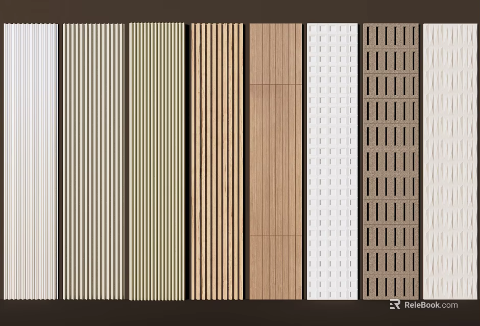 Wall Panels With Various Designs And Textured Patterns For Home Decor 3d model