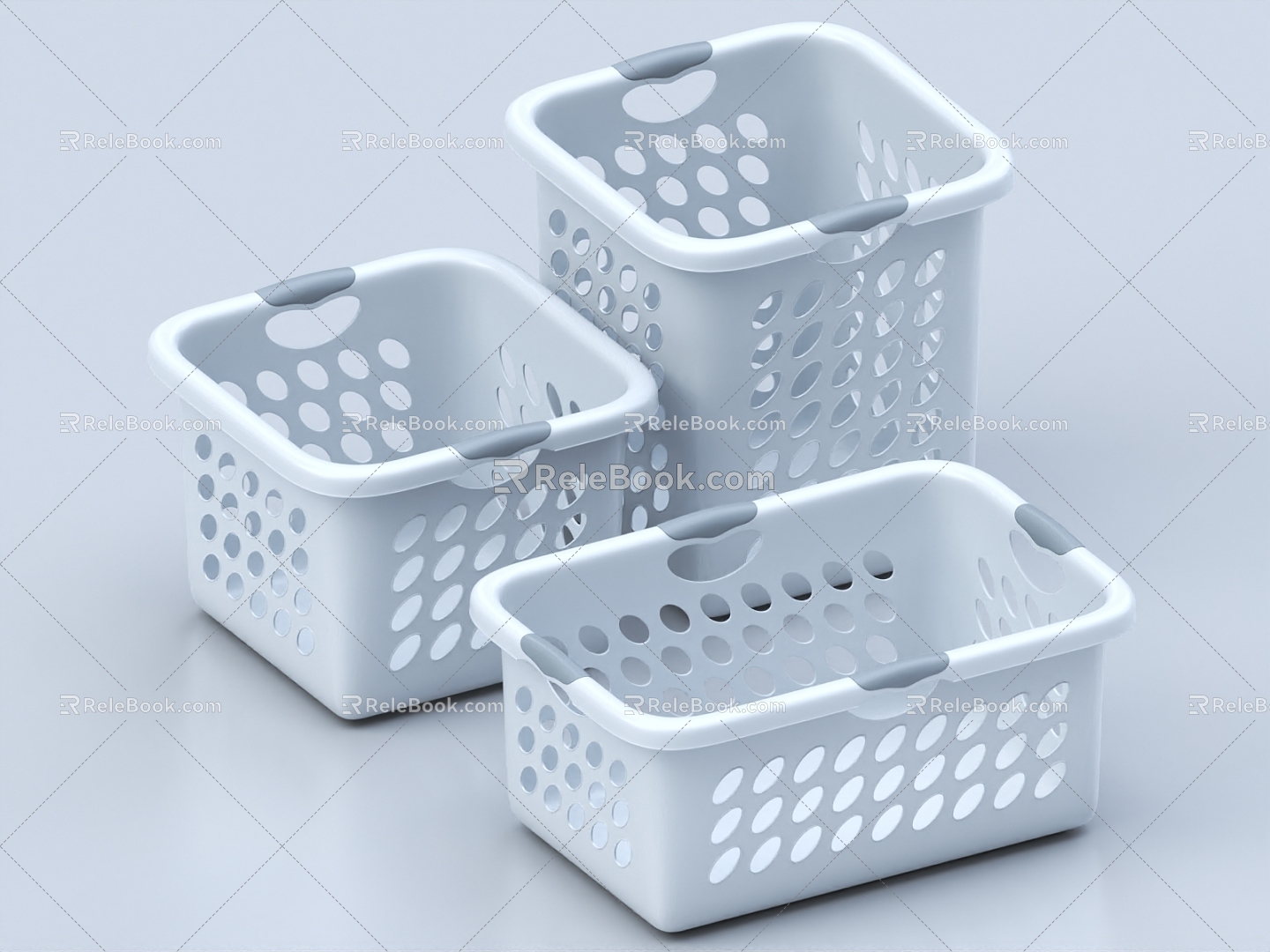 Storage Basket Clothes Basket Laundry Basket Storage Basket Plastic Basket 3d model