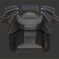 Modern Recliner Chair With Checkerboard Pattern Gray Padded Backrest And Armrests