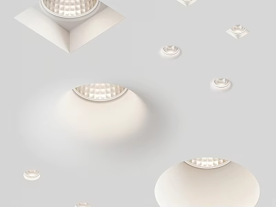 Recessed Ceiling Downlights and Spotlights with Modern Sleek Design for Home Lighting 3d model