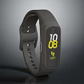 Gray Fashion Smart Fitness Band With Silicone Strap And Digital Step Time