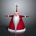 Festive Santa Claus Figurine With Red Robe White Beard Red Hat And Outstretched Arms