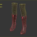 Black Knee High Boots With Metallic Buckles And High Heels Fashion Style
