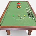 High Quality Billiard Table With Green Felt Surface Wooden Frame Balls And Cues