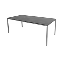 Modern Minimalist Dining Table With Dark Tabletop And Sleek Metal Legs 3d model