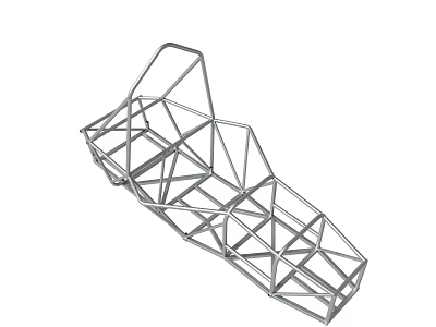Tubular Metal Frame Structure With Geometric Design For Vehicle Chassis 3d model