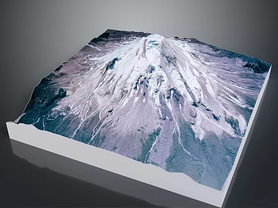 3D Rendered Snowy Mountain Landscape With Detailed Texture And White Snow Cover 3d model