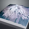 3D Rendered Snowy Mountain Landscape With Detailed Texture And White Snow Cover