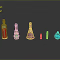 Unique Colorful Decorative Glass Bottles With Various Shapes For Home Decor