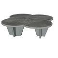 Modern Gray Coffee Table With Unique Circular Design And Textured Surface 3d model