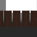 Wooden Hinged Doors With Various Carved Patterns And Panel Designs 3d model