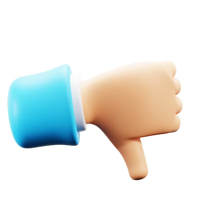 Animated Game Movie Character With Blue Sleeve Showing Thumbs Down Gesture 3d model