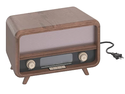 Vintage Wooden Retro Radio With Classic Design And FM Tuner Function 3d model
