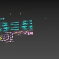 3D Rendered Decorative Lights On Circuit Board With Glowing Pink Blue Green Elements And Wiring
